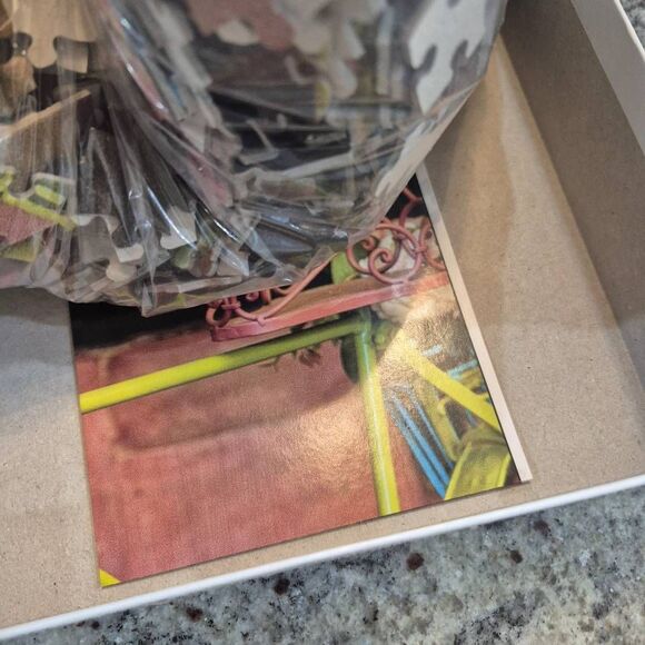 Buffalo Games Bike Basket Bulldog 750 pc Jigsaw Puzzle USED - Picture 10 of 11